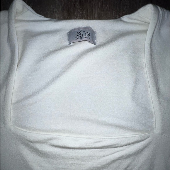 ARCH-Long Sleeve Crop Top in Ivory - Picture 7 of 9